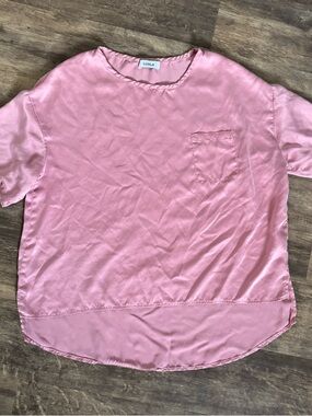🛍️2/$10🛍️ Silk Luala Pink Short Sleeve Top